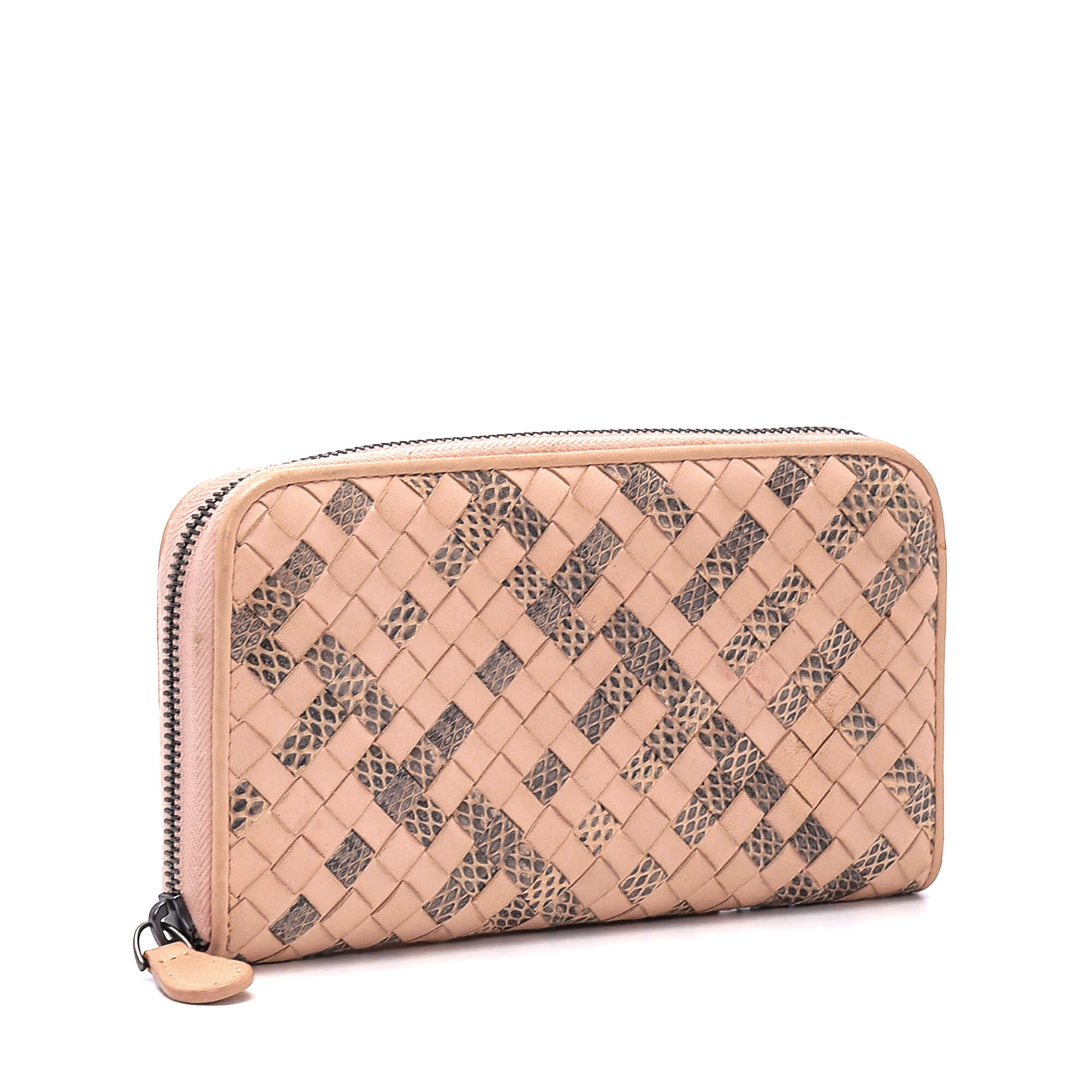 Bottega Veneta - Powder Intrecciato Leather Wallet